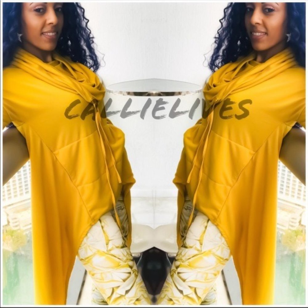 Miz GoldBar: Yellow White 3D graphic Leggings SML - Picture 4 of 8